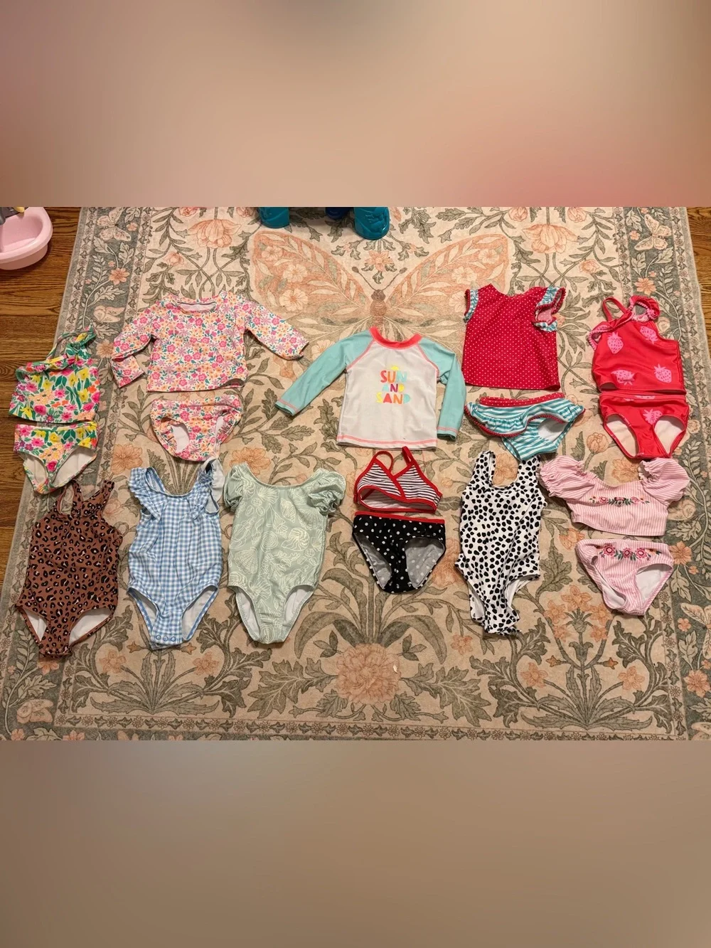 Infant girl swim